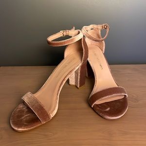 Stuart Weitzman Velvet Nearlynude